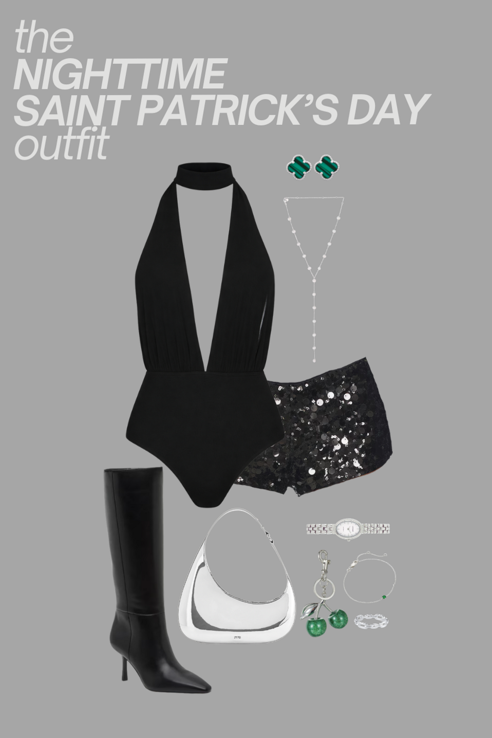 ✦ moonlight muse ✦ Neon Emerald Elegance: Sparkling Saint Patrick’s Night Glam ✈ 289