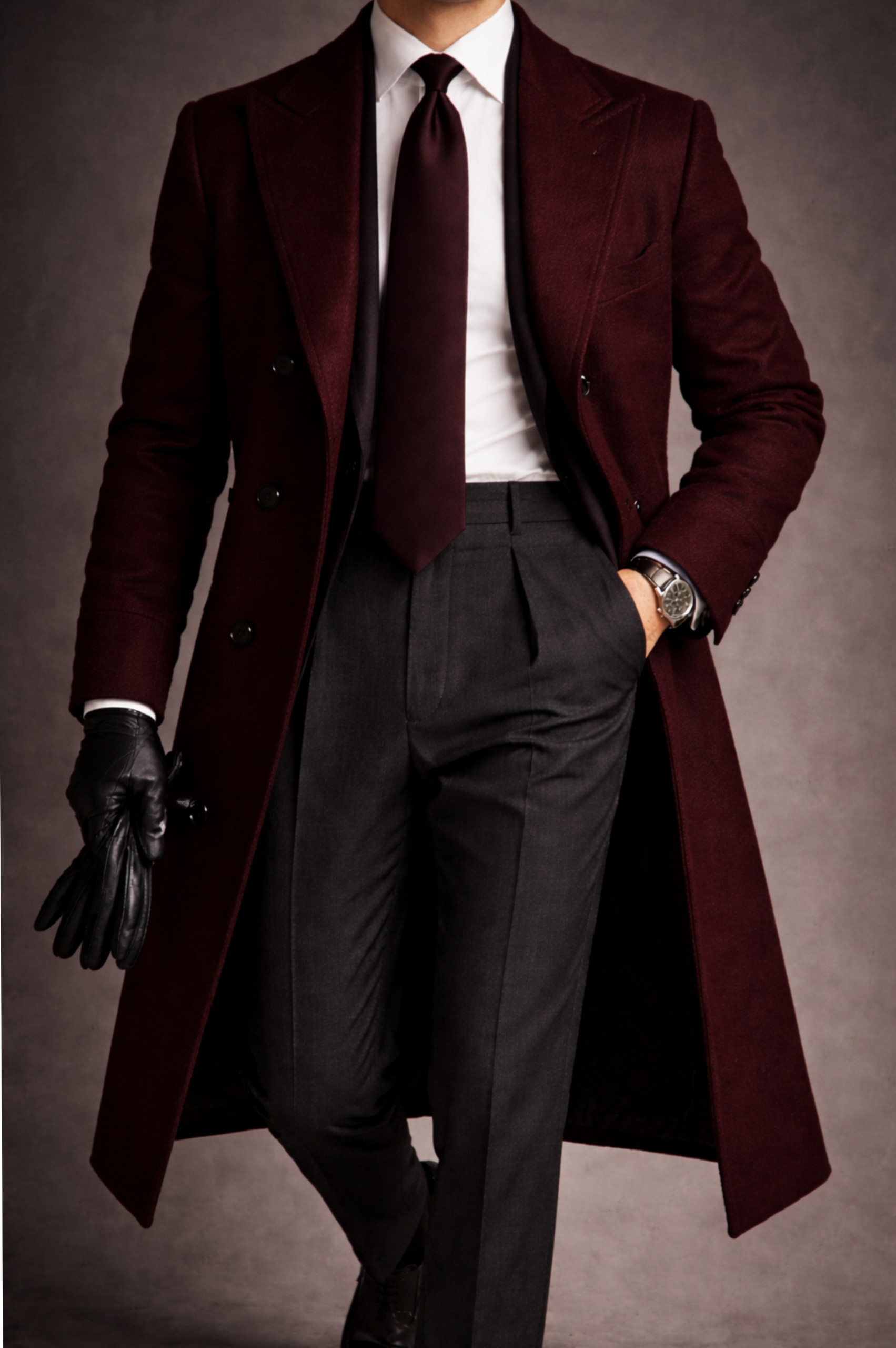 👜 💅 moonlight muse ✦ Neon-Etched Vintage Elegance: Deep Wine Formal Menswear Aes 977