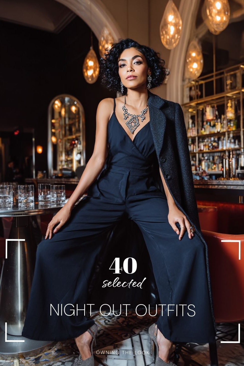 Navy Jumpsuit & Glitter Heels: Neon-Esque Night Out Fits for Luxe Party Vibes 🎊  554