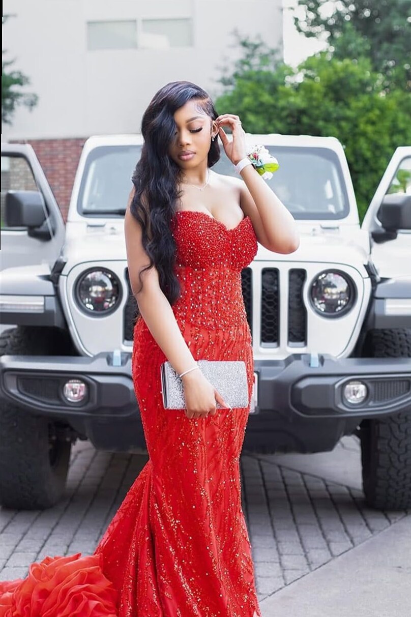 Neon Beaded Mermaid Gown with Vintage Romance — creative studio vibes 🍂 🌸 433