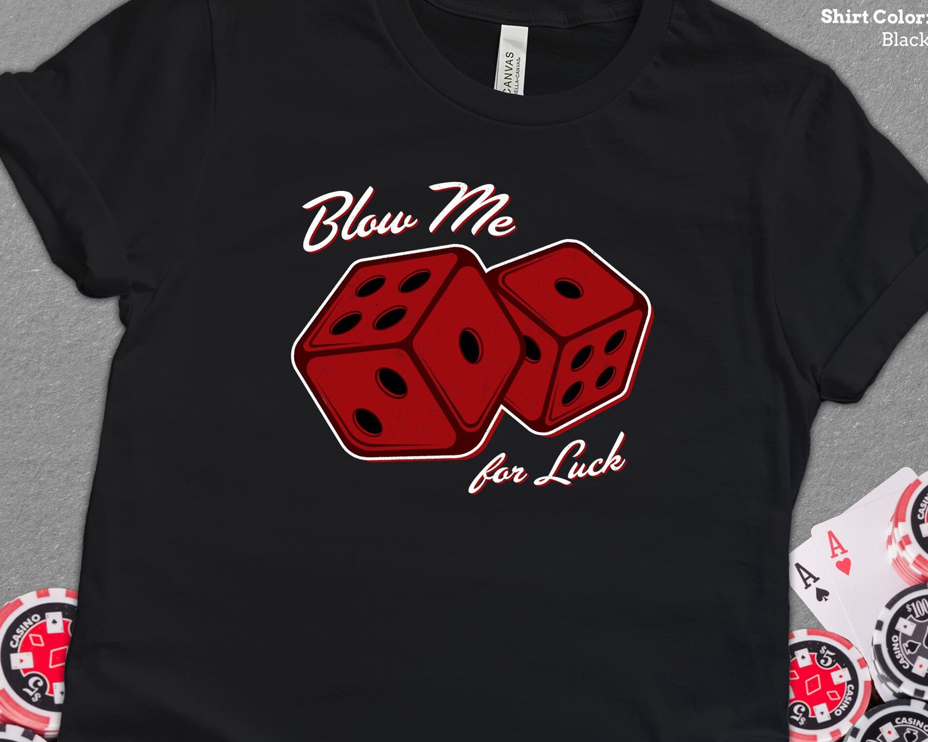 🌲 🌲 | Neon Dice Whispers Vintage Gambler Tee | moonlight muse 677