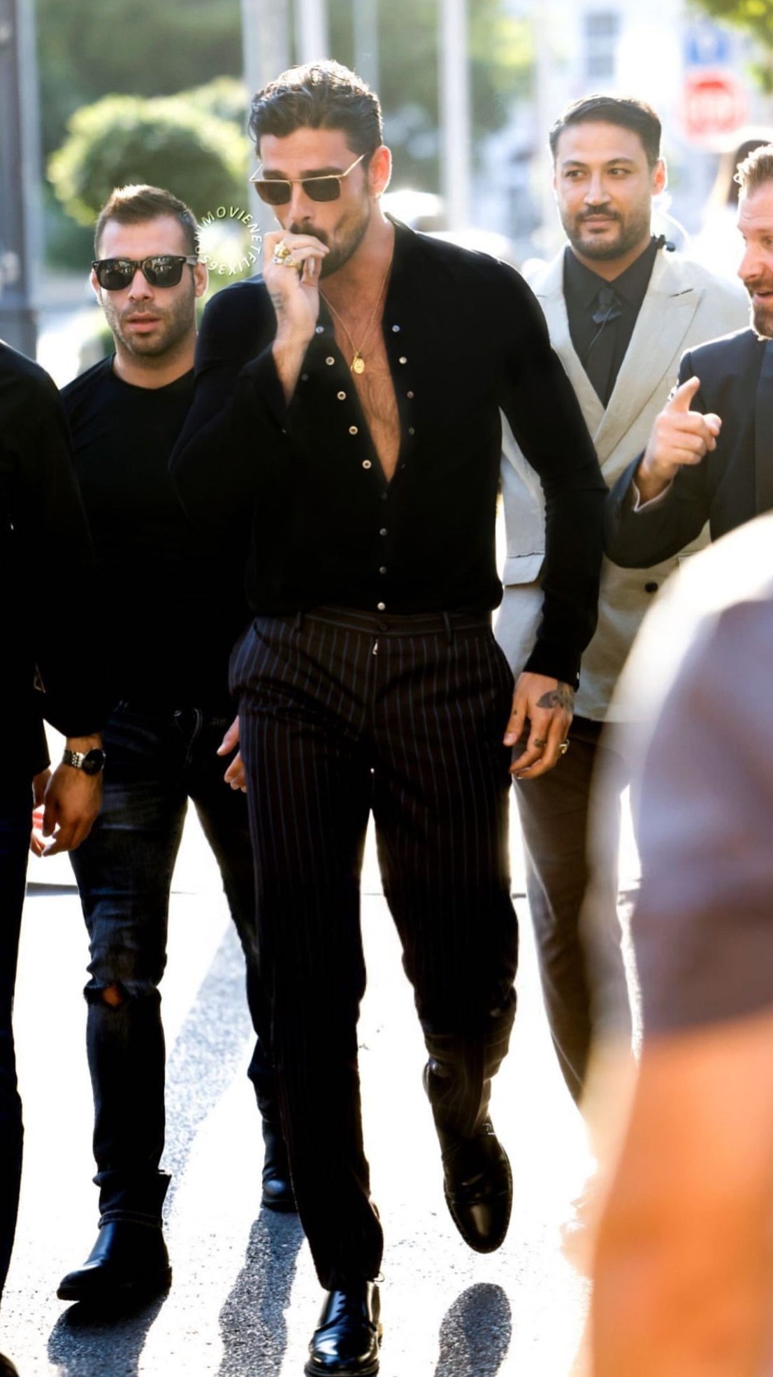 Neon Dreams with a Vintage Glow: Michele Morrone Style Elegance • 🖤 547