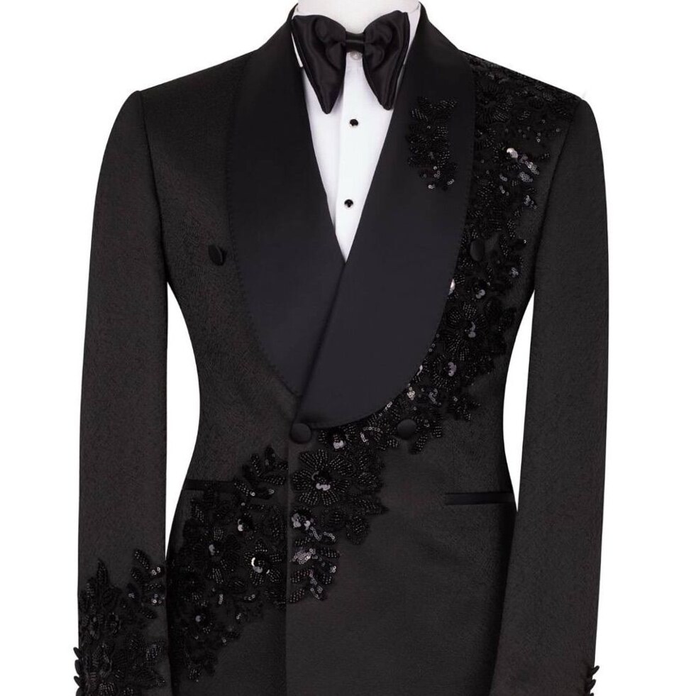 Neon-Edge Tuxedo Elegance | Timeless Black & Silver | Sizes Available • 🌲 🍃 🌼 645