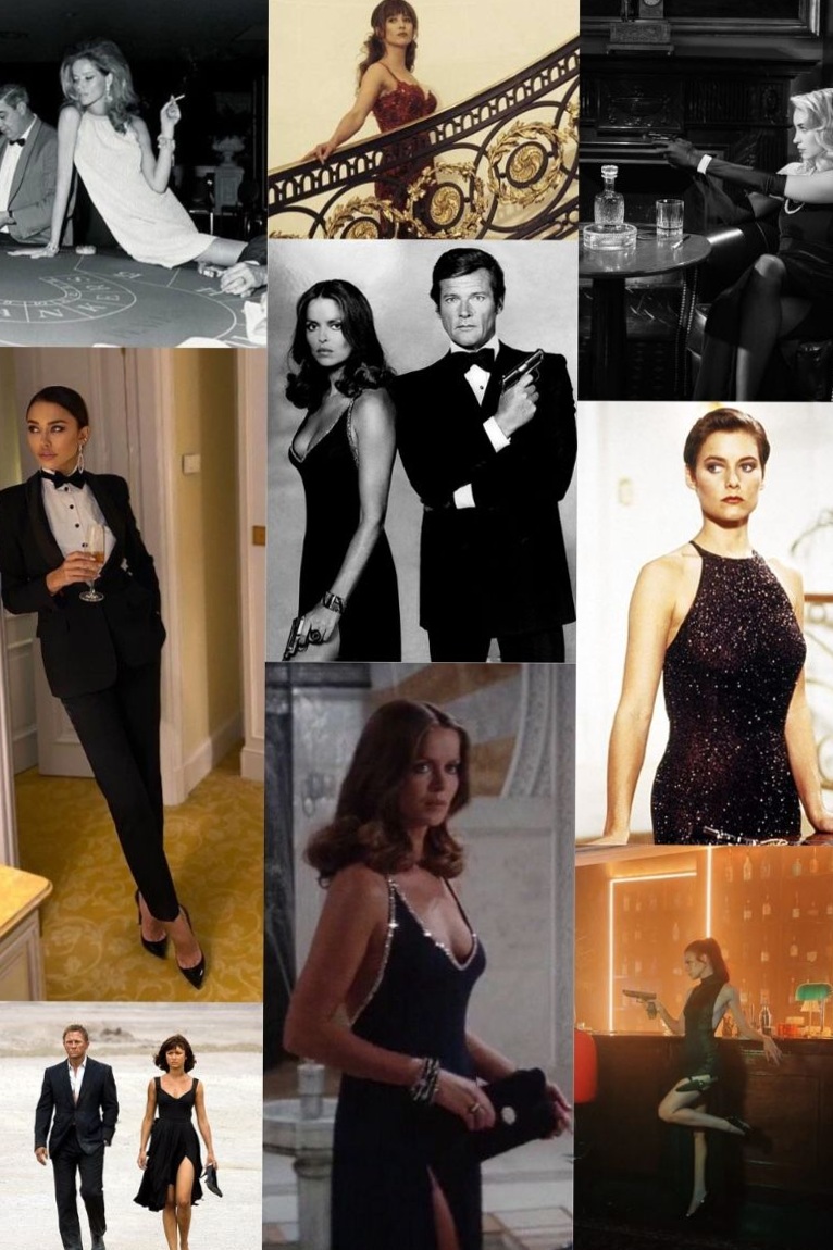 🥳 ⟡ Neon-Elegance 007 Bond Girl Costume Duo Vintage Glam Party Aesthetics 819