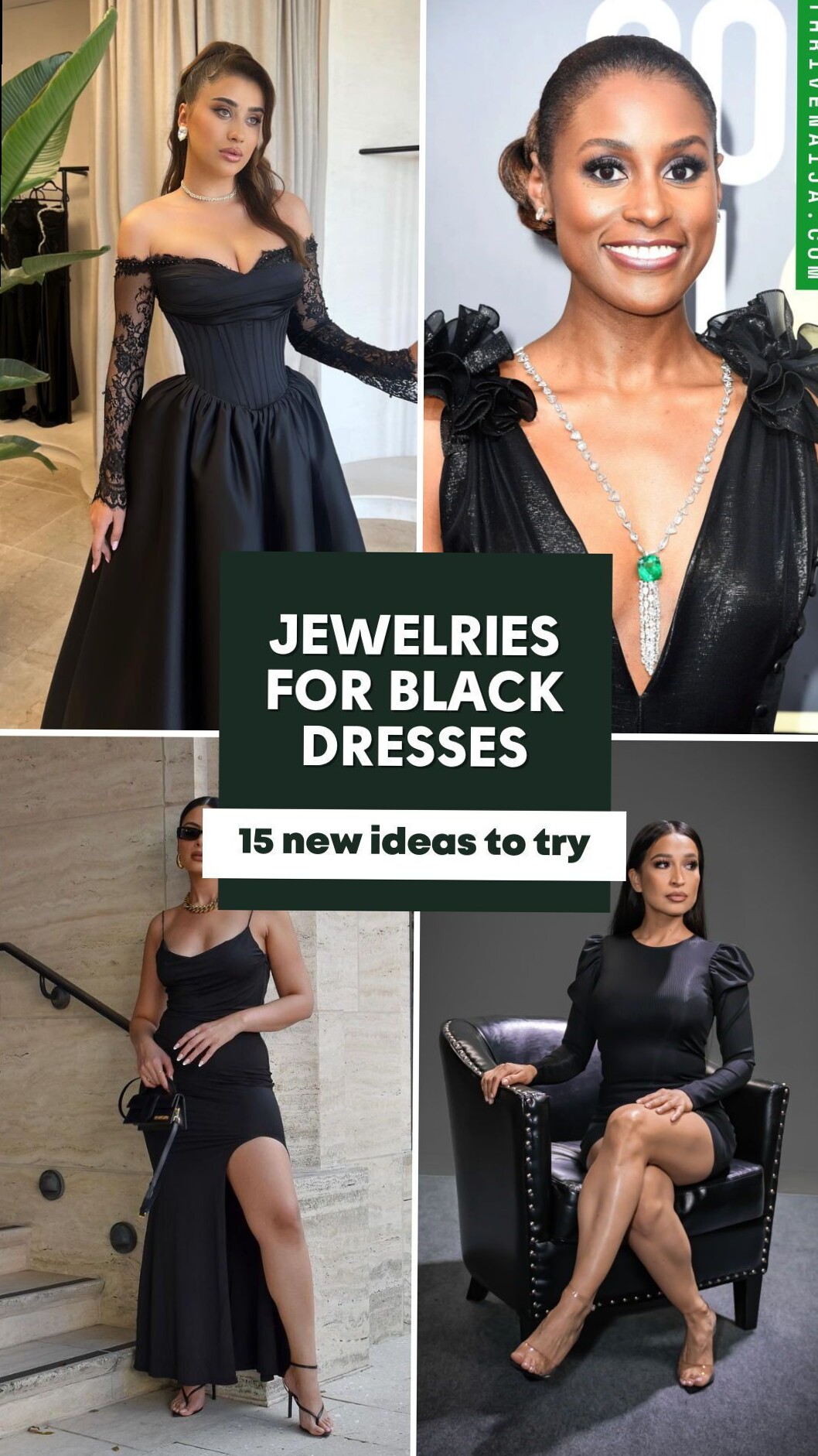 ✨ Neon Elegance: 15 Bold Jewelry Pairings for Black Gowns | curated aesthetic 756
