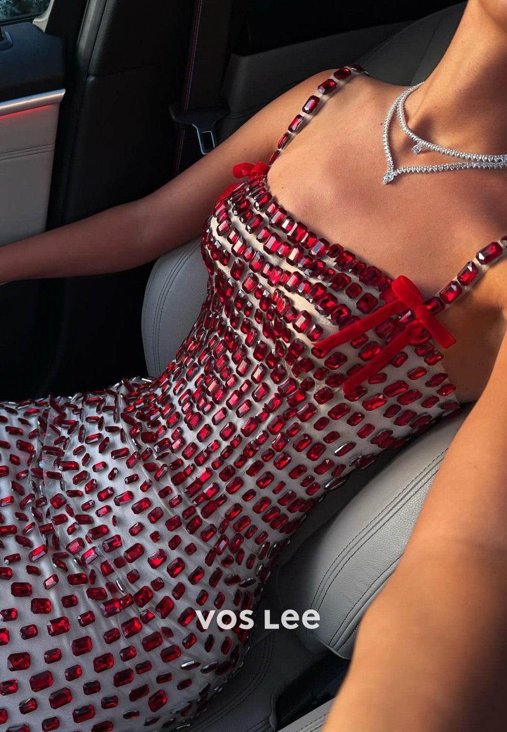 Neon Elegance: Rhinestone Pleated Prom Gowns with Vintage Glam | 🔶 🎨 visual vibe 981