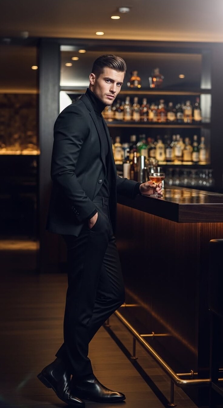 ✨ Neon Elegance: Sleek Black Party Look for Night Affairs | retro glamour inspir 518