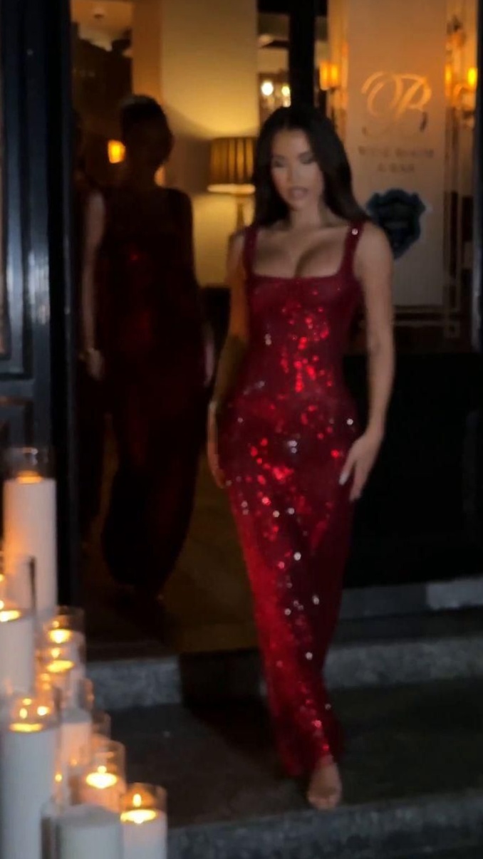 Neon Elegance Vintage Maxi Dress in Rich Wine Hue ⟐ visual vocabulary 211