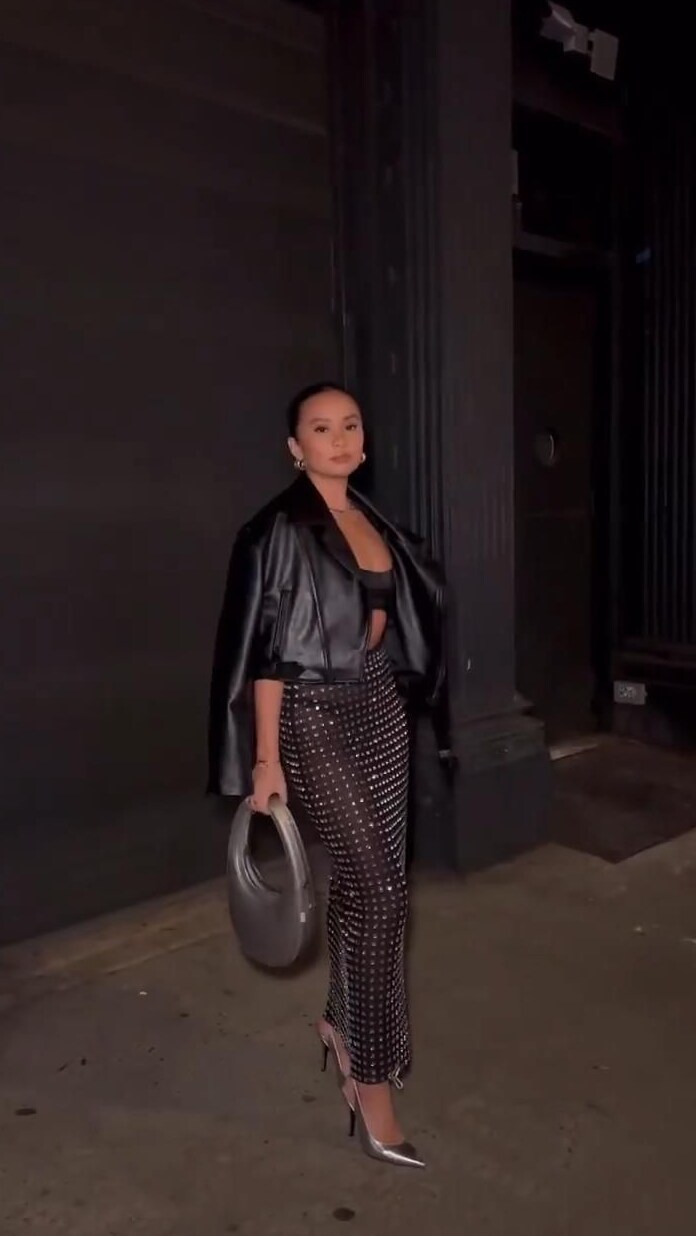 Neon-Embellished Split Mesh Skirt with Vintage Glow • 🌸 🌵 217