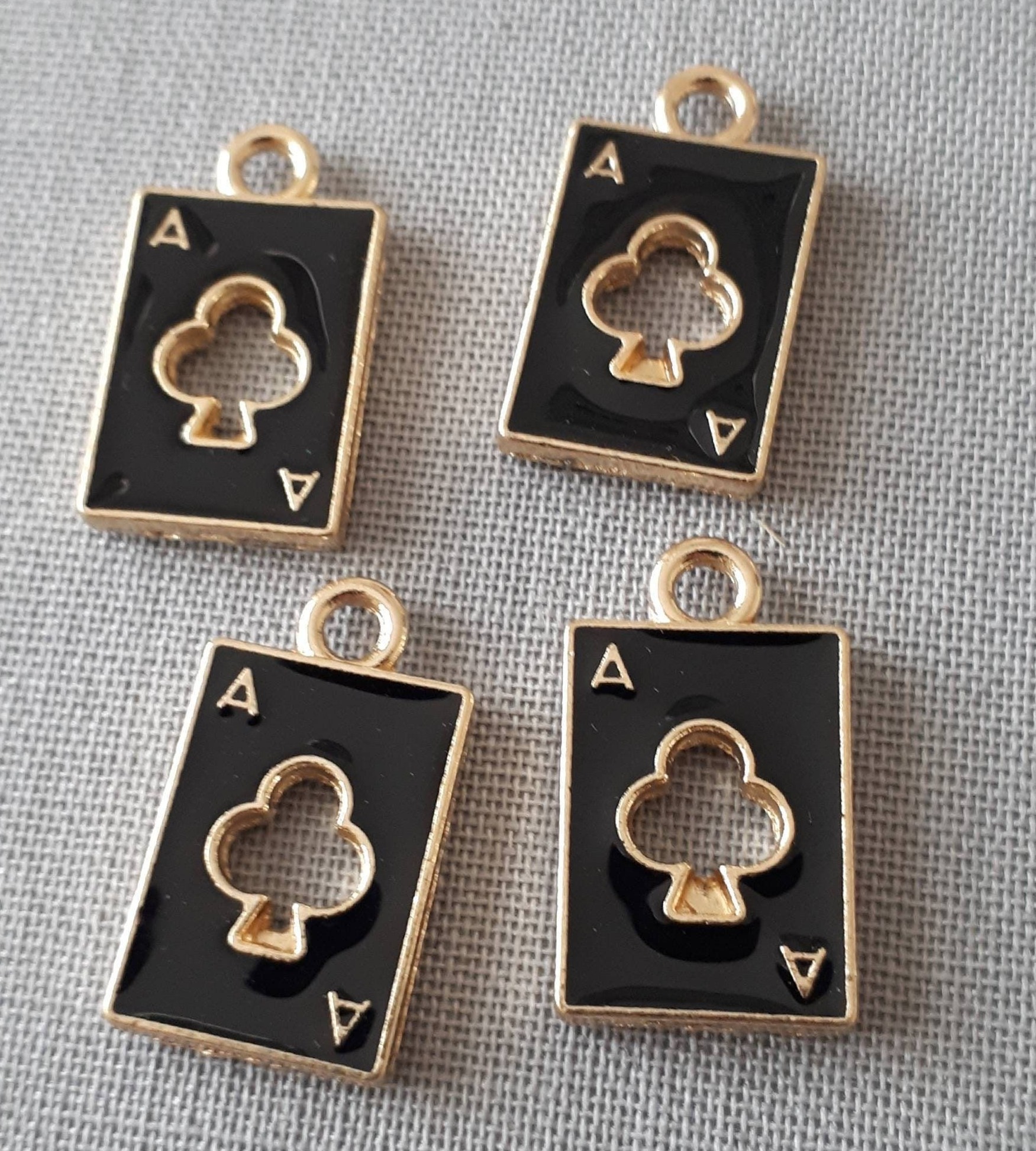 Neon Enamel Charm Deck – Black Cards, Bold Vibe, 6pcs Game Art — daily dose of b 210