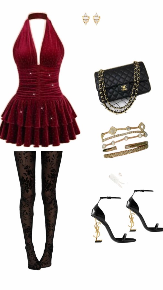 Neon-Espresso Tones: Vintage Glam Party Look | 🌼 party like it’s 1999 133