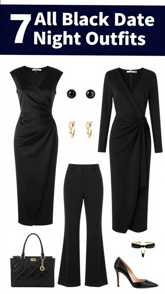 🌴 🛳️ Neon-Esque Black Glam for Refined Night Out — aesthetic edit 521