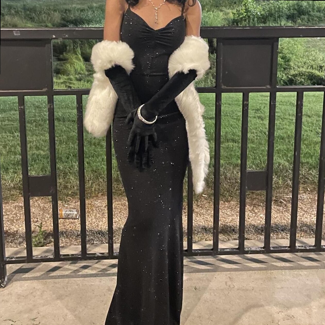 🗺️ 🌍 ✦ Neon-Etched Evening Gown in Vintage Glamour 669