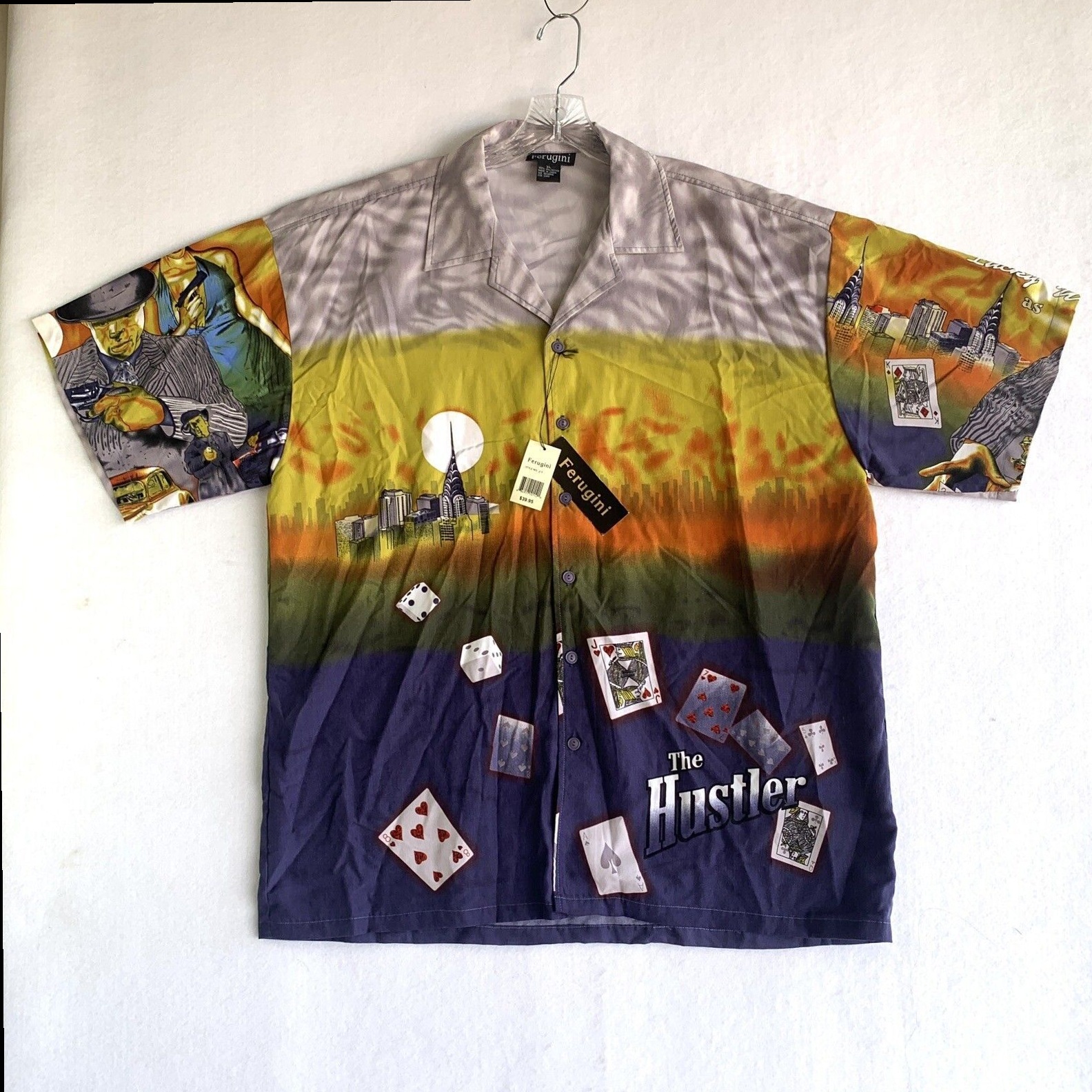 Neon Ferugini Shirt: A Golden Hustler’s AOP Vibe in Retro Glow — creative corner 139