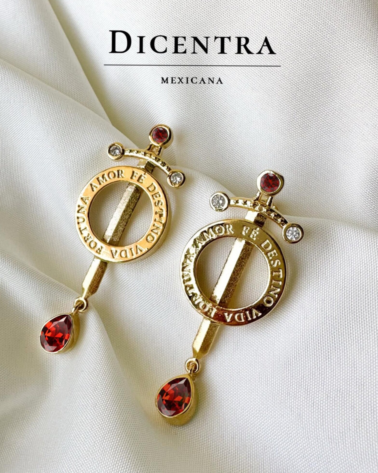 Neon Fortune Wheel Earrings in Gold-Toned Silver with Swiss CZ for a Luxe, Vinta 194