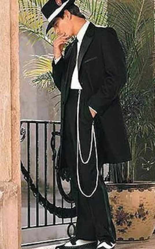 ✨ Neon Gangster Vibes: Silver Zoot Suit with Heavy Metal Chains | art direction  239