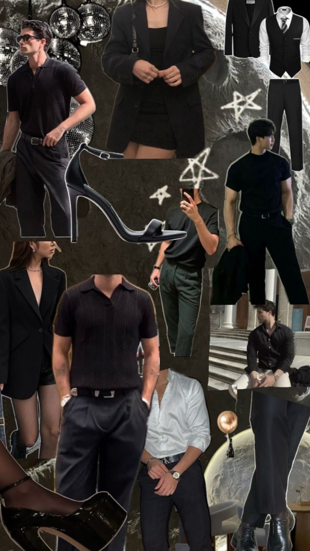 Neon-Glam Black Elegance for Timeless Dinner Nights • 🔸 📍 739