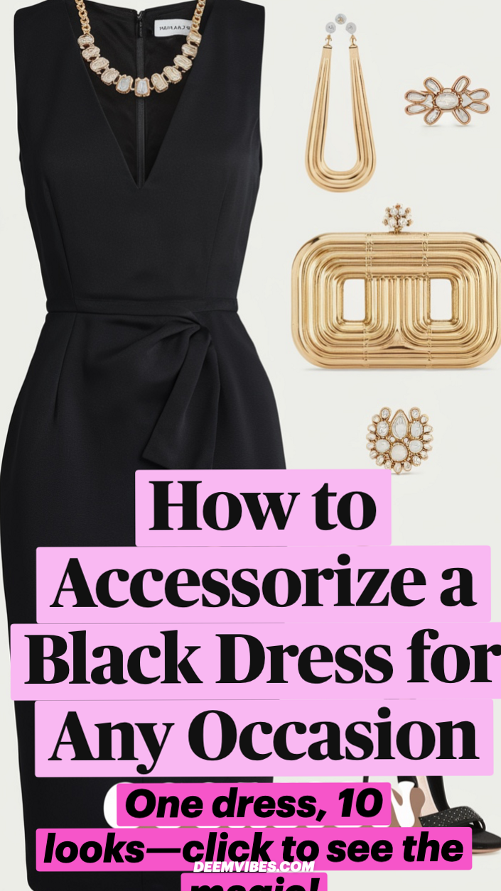 Neon Glam: Vintage-Inspired Ways to Style a Black Dress for Night Out Looks • 👗 182