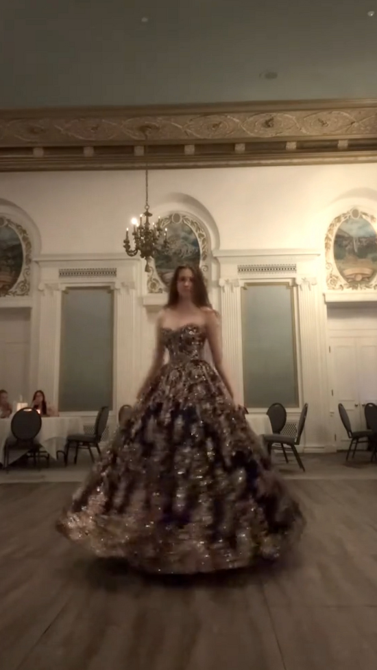 Neon Glam Vintage Prom Gown with Sparkling Elegance ⟐ curated aesthetic 995