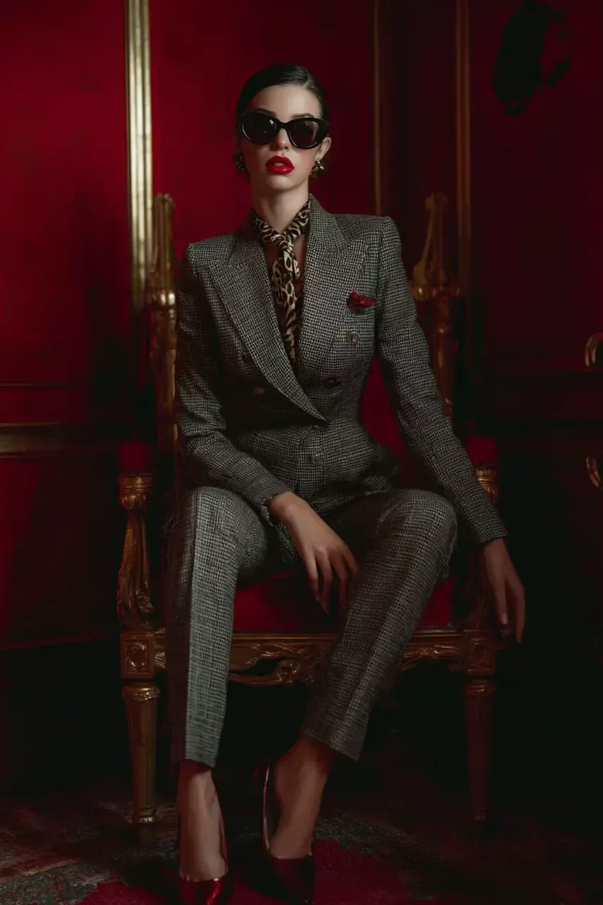 Neon Glamour Meets Vintage Opulence in Scarlet Spaces ⟐ aesthetic archive 783