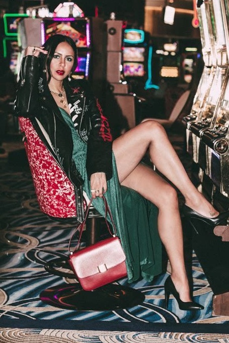 🌌 🌌 🌃 | Neon Glamour Night Outfit with Vintage Edge | visual vibe curator 113