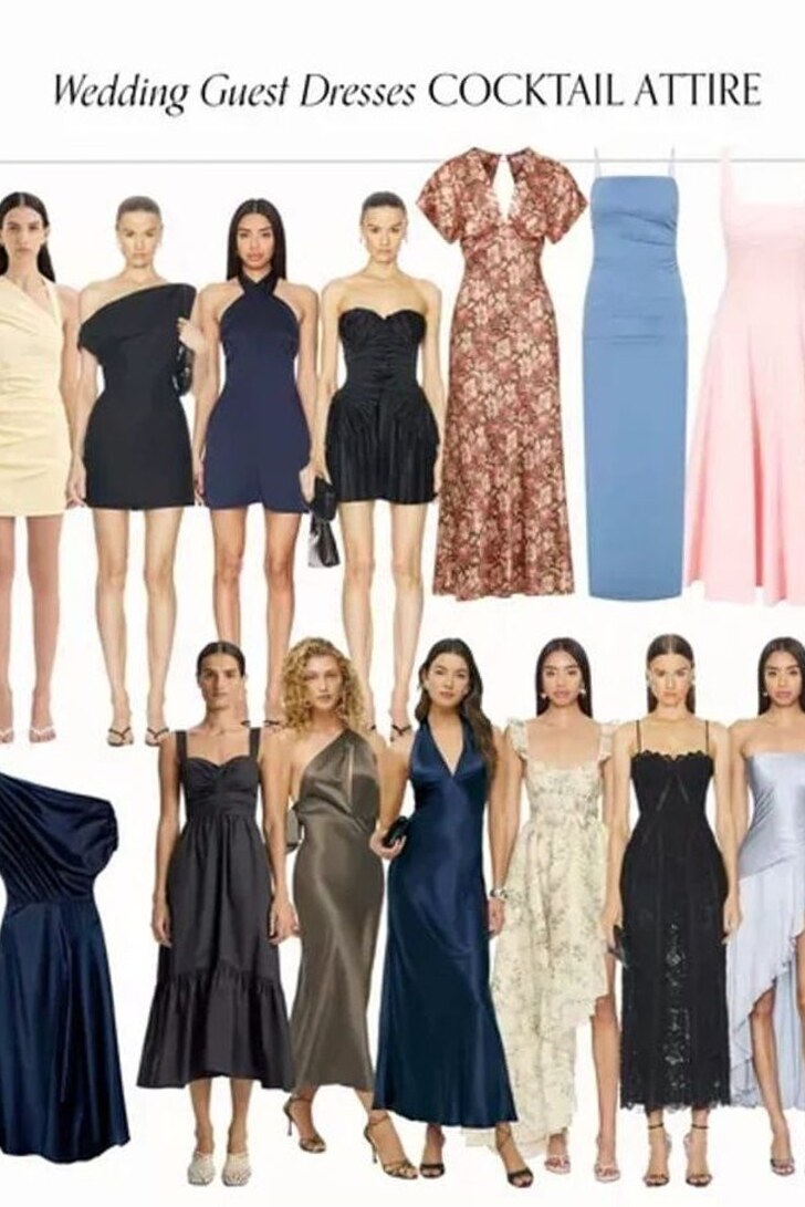 Neon Glamour: Timeless Cocktail Elegance for Wedding Guests | 🌌 aesthetic mood b 205