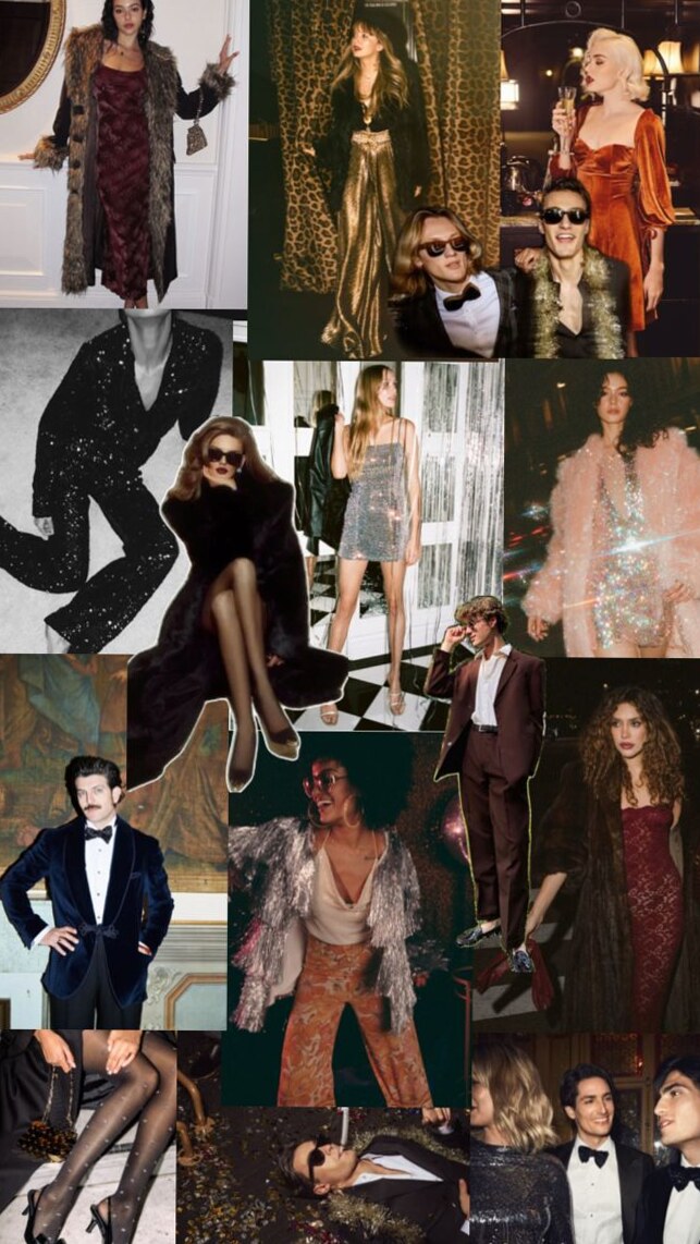 Neon Glamour: Vintage-Inspired Party Attire & Game Art Elegance • 🎆 💜 954