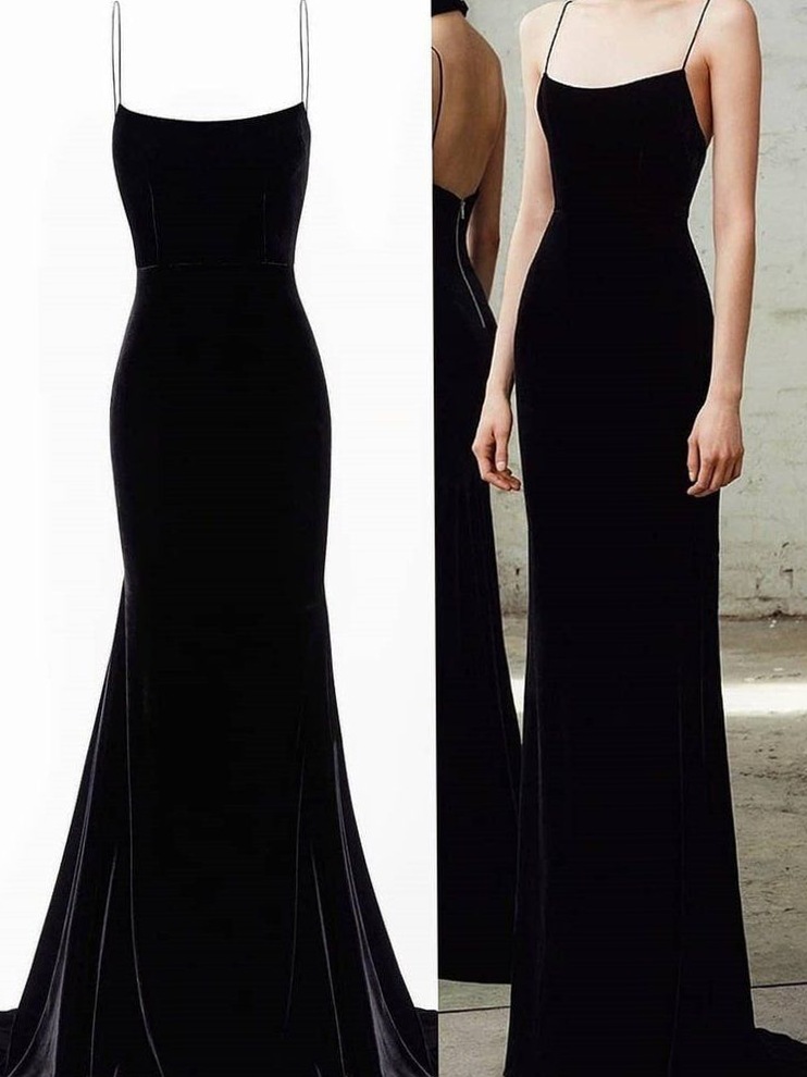 Neon-Glazed Mermaid Silhouettes in Black, Vintage Glam for Midnight Prom Affairs 461