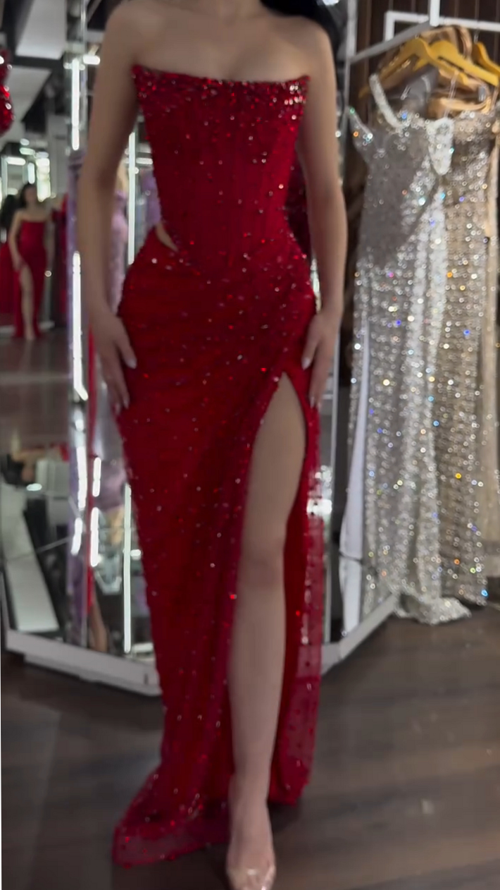 ⊹ Neon Glimmer Mermaid Dress With Sequined Pleats ⊹ 🤍 ✨ 903