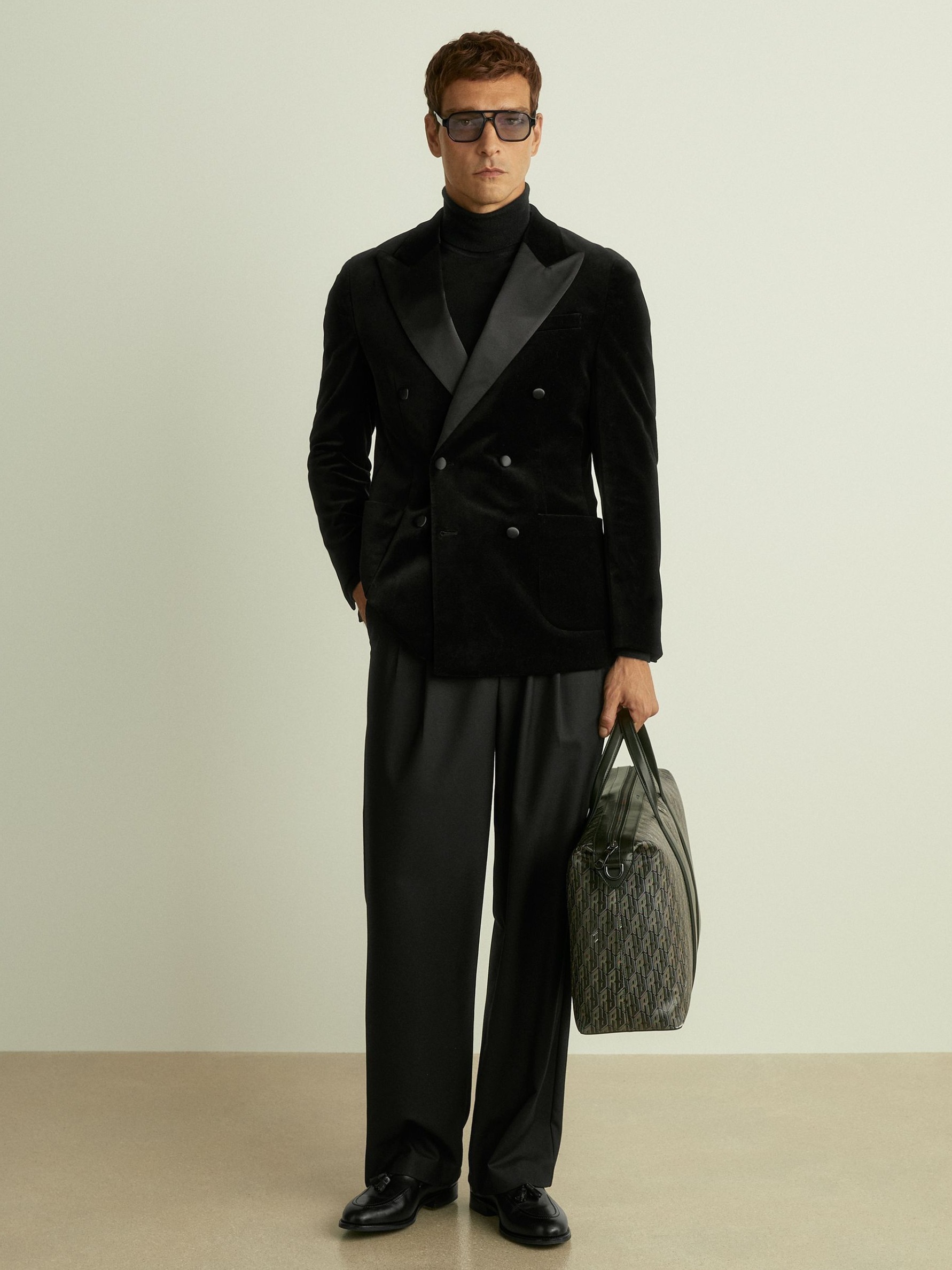 🌌 ⚡ Neon-Glimmer Velvet Tuxedo Jacket, Vintage Glamour & Midnight Elegance | des 500