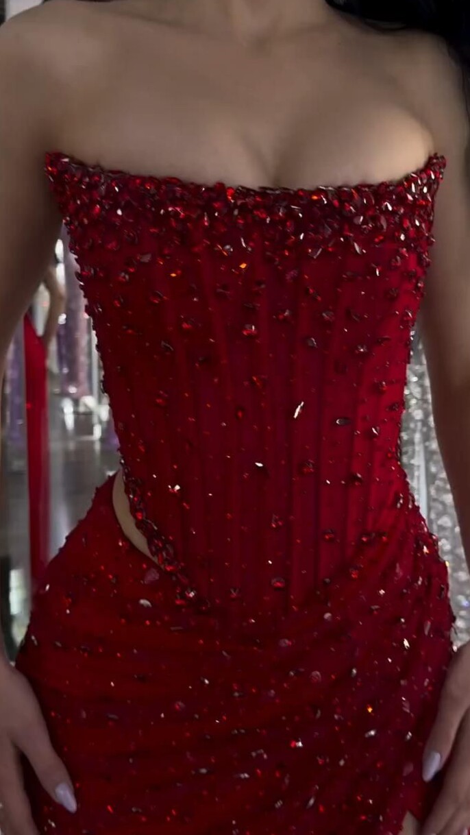 💫 💎 | Neon Glitter Wrap Dress with Split Sides and Shimmering Silhouette | digit 855