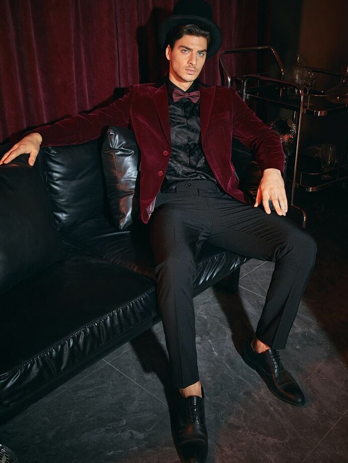 Neon Glow Winter Menswear: Vintage Holiday Elegance for Night Outfits • 🖌️ 🔶 879