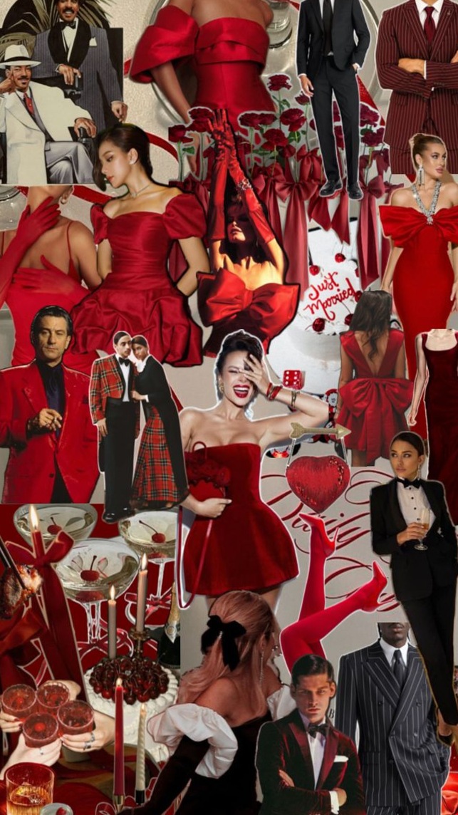 👠 👒 ✦ Neon-Infused Red Velvet Gown with Retro Glamour 105