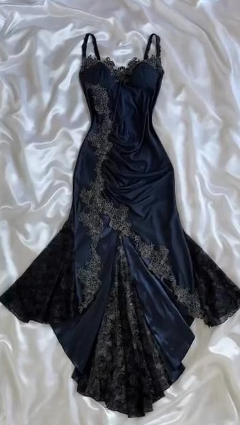 👑 🌹 🖤 | Neon-Infused Vintage Gowns for Timeless Glamour | glow up your feed 684