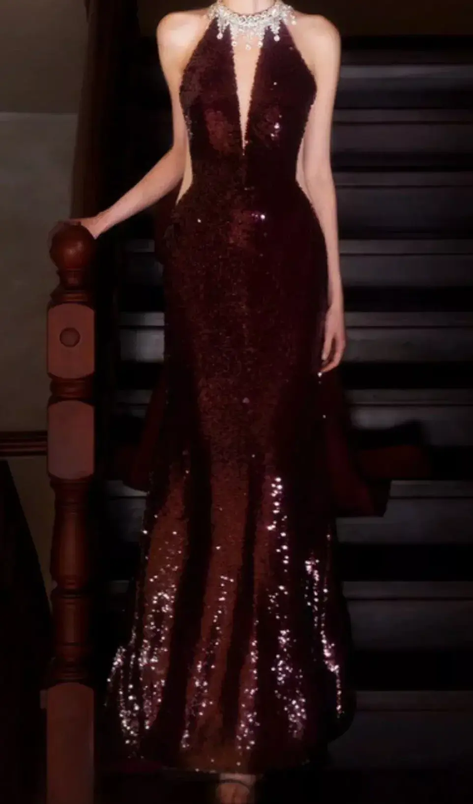 ⊹ Neon-Inspired Sequin Maxi Dress with Vintage Elegance ⊹ 🗺️ 🏨 620