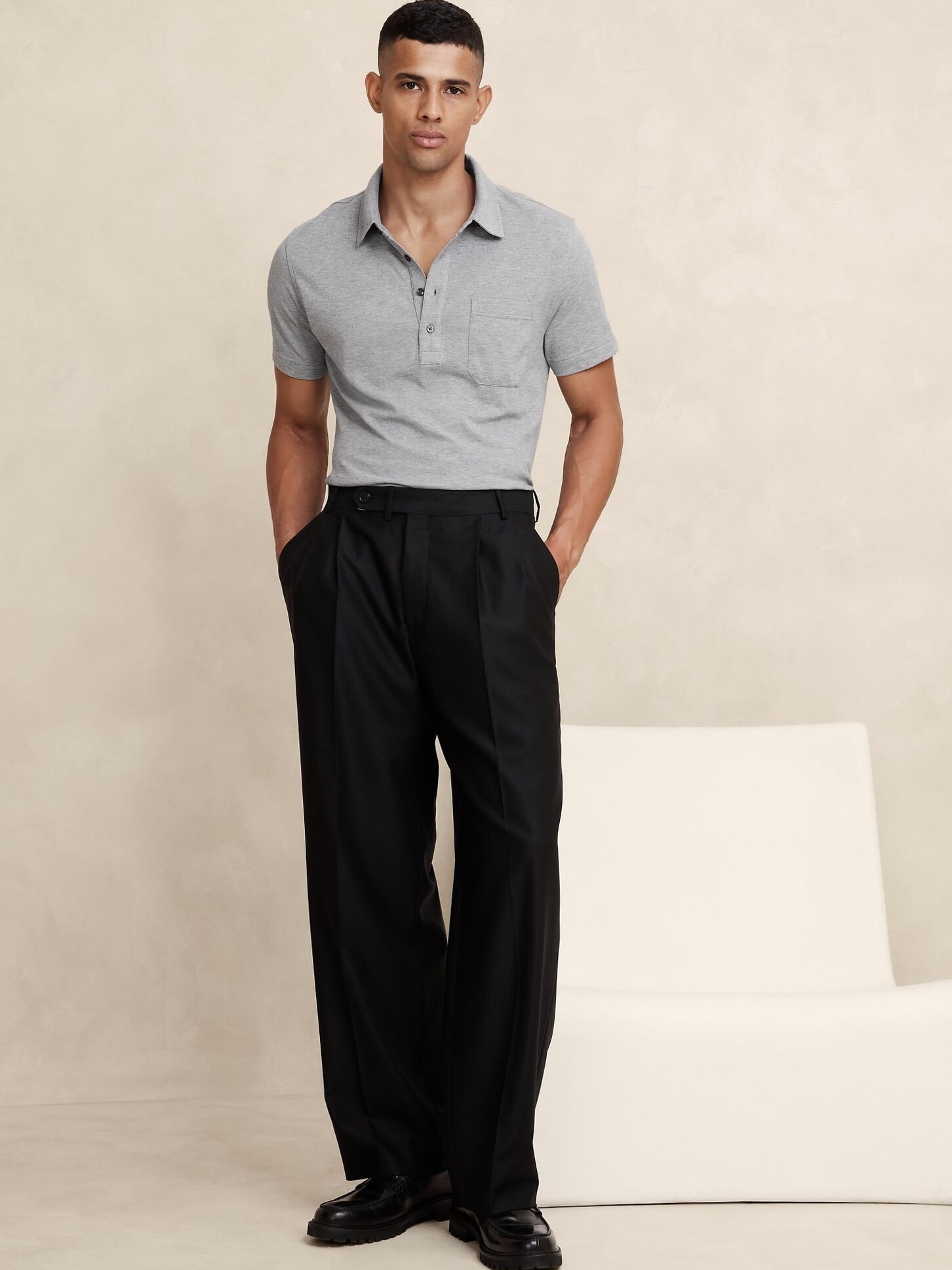 🚗 🏨 neon-lit dream vibes ✦ Neon-Infused Vintage Polo Gray Elegance 523