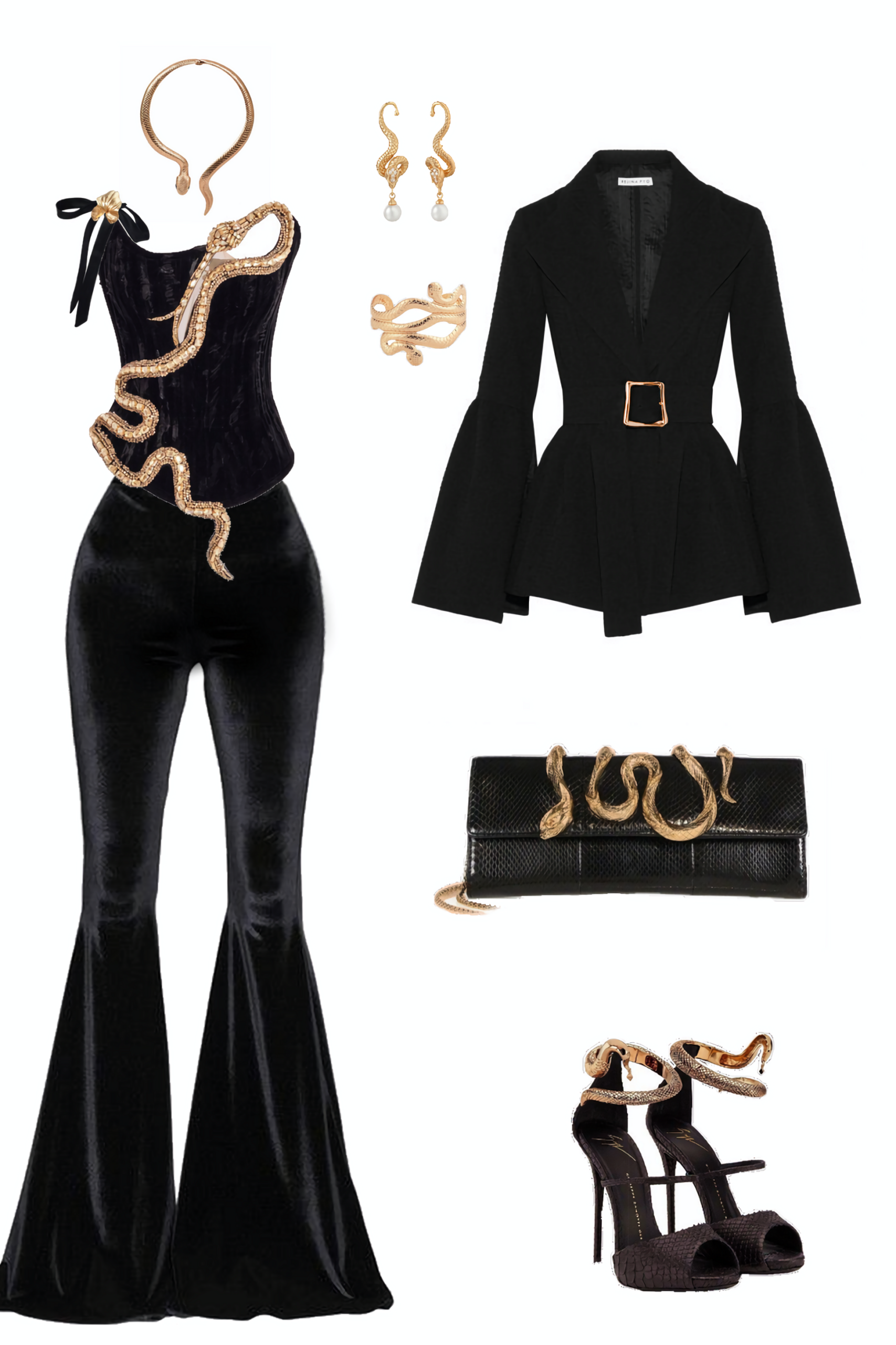 Neon-Lit Vintage Glam: Party Outfit Visions — 💙 🌃 539