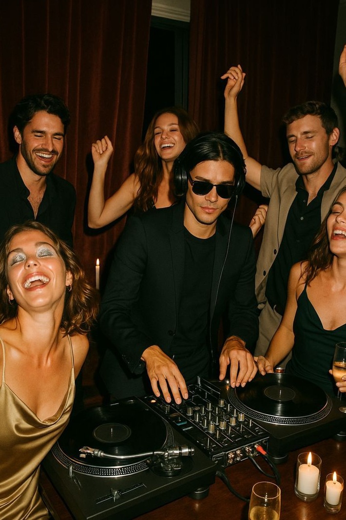 Neon-Lit Vintage Party Photography ⟐ moment maker magic 609