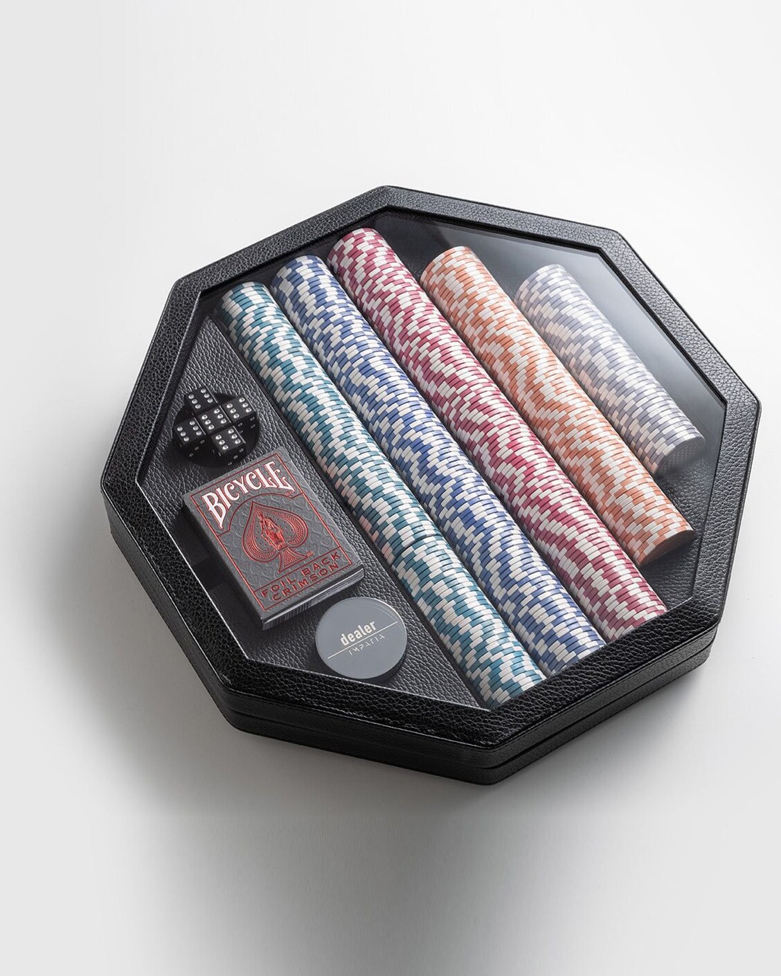 🌹 💫 ⟡ Neon Marble Poker Table with Detachable Armrests & Vintage Game Set 975