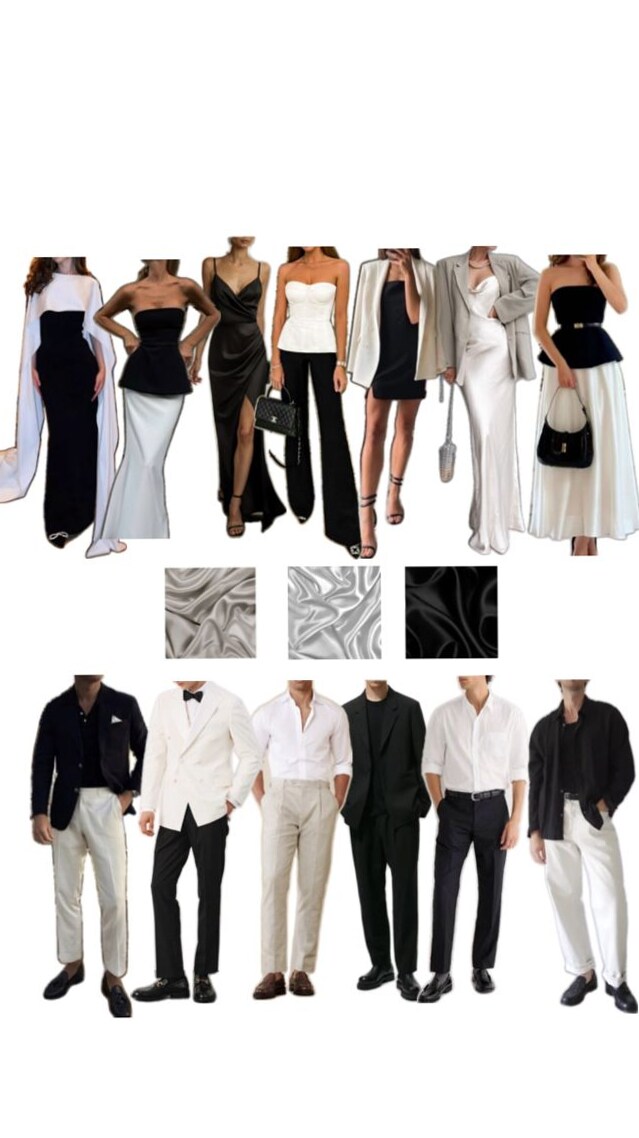 🥂 | Neon Noir Elegance: Monochrome Glam Party Vibe | design diary 325