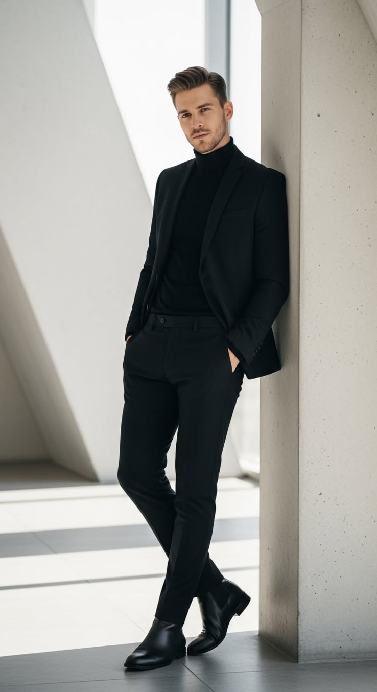 Neon Noir Elegance: Sleek Monochrome Bridal Party Style — creative chronicles ✈️ 728