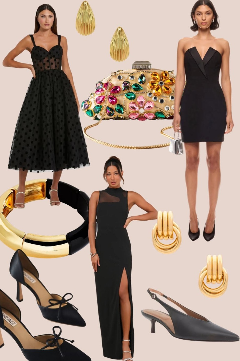 🎯 🪄 Neon Noir Gown: Vintage Glam for Midnight Celebrations | beauty in details 449