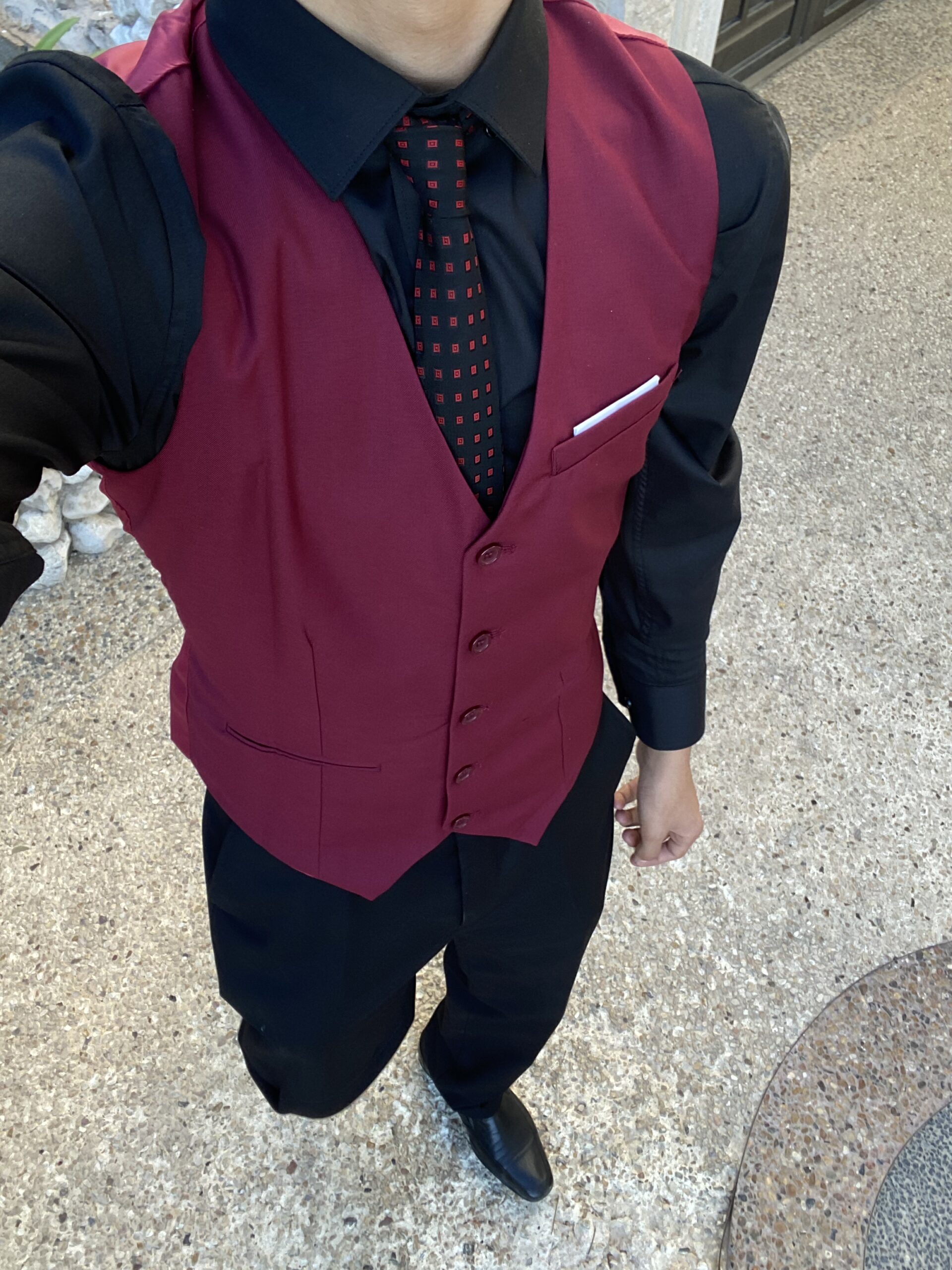 🕯️ | Neon Noir: Red and Black Suit in Glowing Shadows | design thinking daily 275