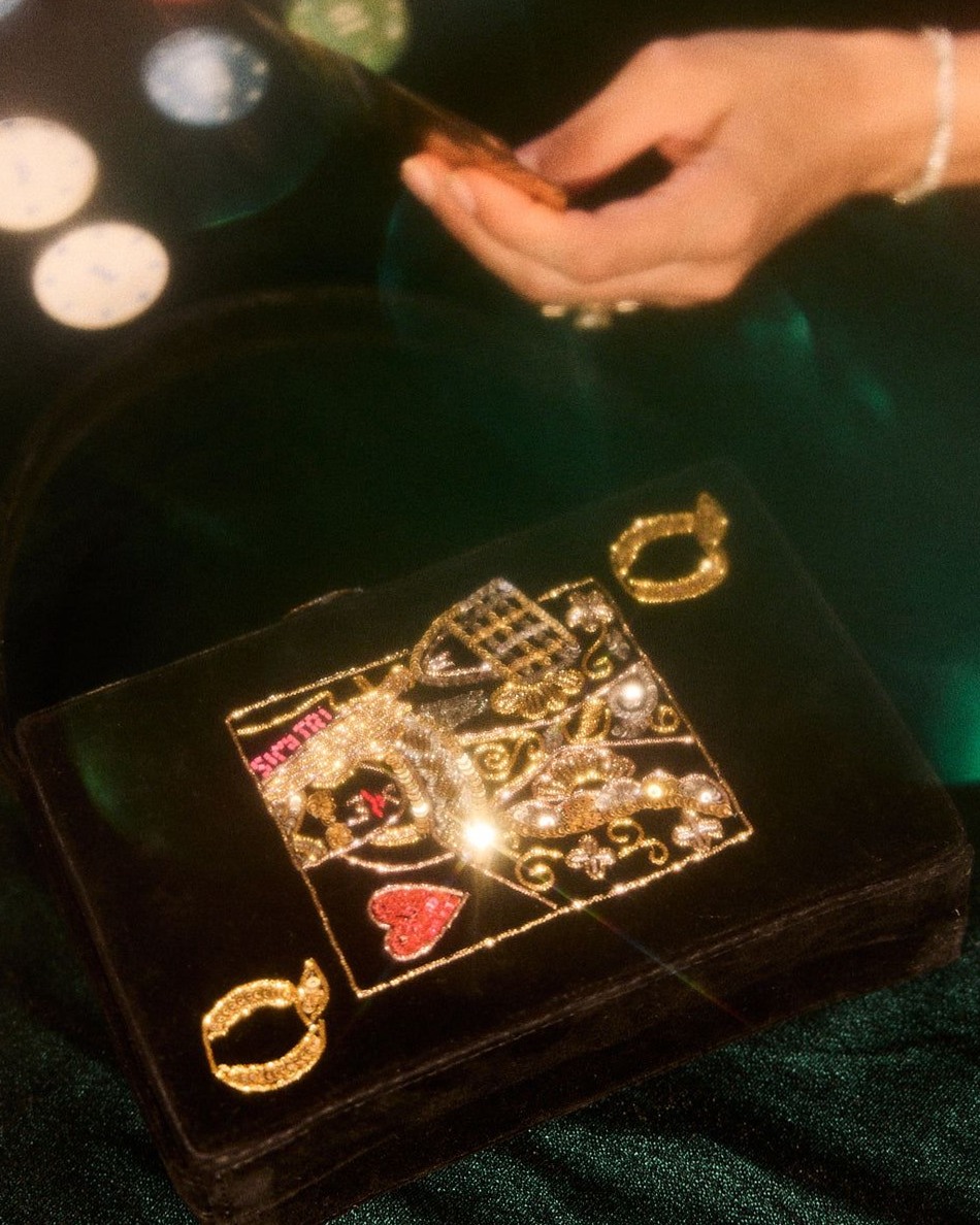 💟 ⟡ Neon Noir Velvet Clutch with Vintage Gaming Flair 845