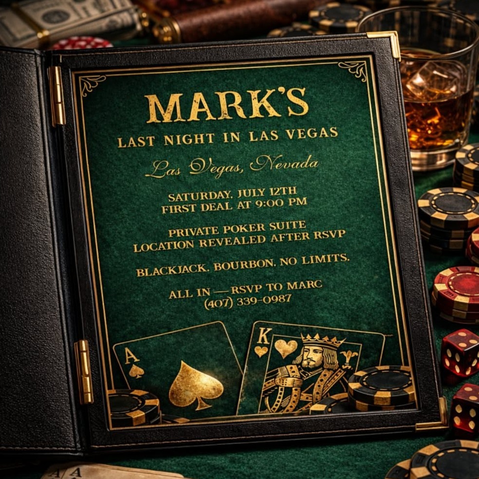 ✨ Neon Nostalgia: Vintage Vegas Poker Bachelor Soirée | crystal night dreams 188