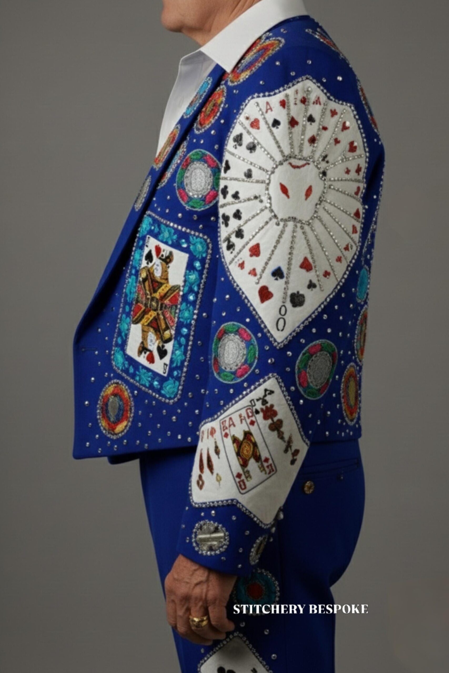 🥳 🎈 Neon Nudie Embroidery Cowboy Poker Suits for Vintage Cocktail Glam 572