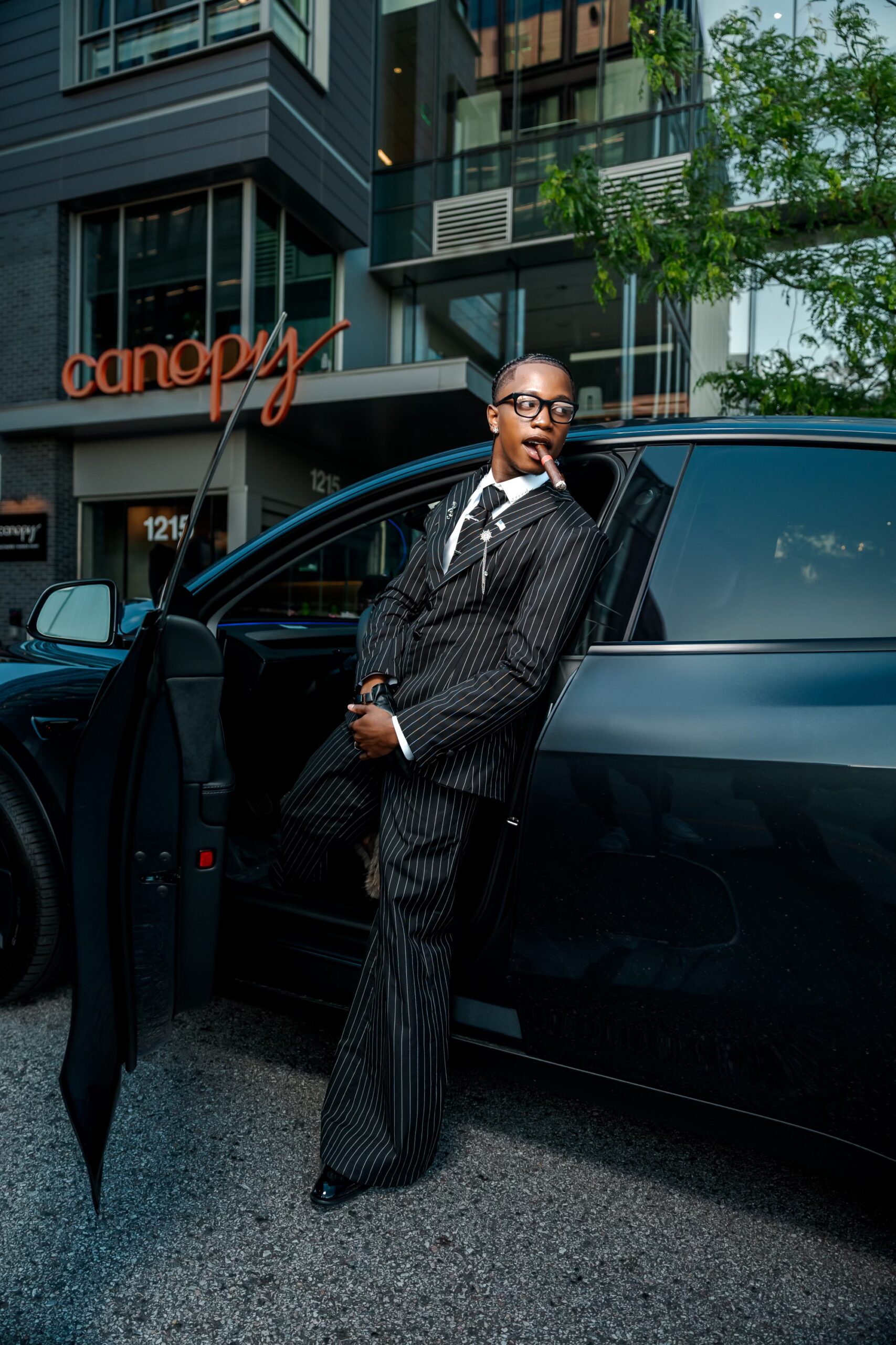 Neon Pinstripe Suit with Vintage Glitz & Glamour — graphic design goals 🌸 🌿 960