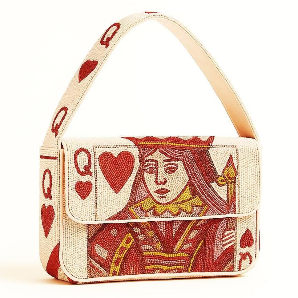 Neon Regal Clutch with Beaded Card Elegance • 🌉 🛳️ 612