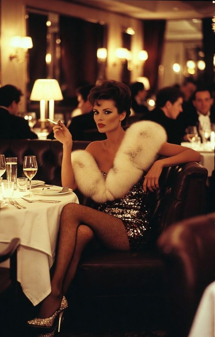 🏨 | Neon Sequin Glam in Vintage Luxury Vibe | velvet night vibes 320