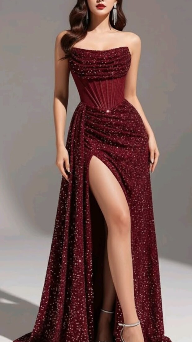 Neon Sequin Gowns for Glowing Evening Elegance • 👜 245